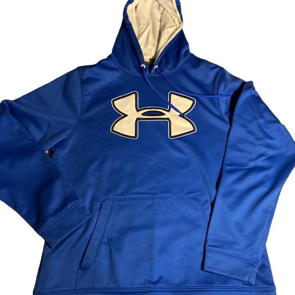 Under armour Other - Under Armour Loose Coupe Lache Hoodie Size MD Kangaroo Pocket  Royal Blue